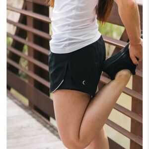 Zyia Women's Black Mesh Energy Shorts
